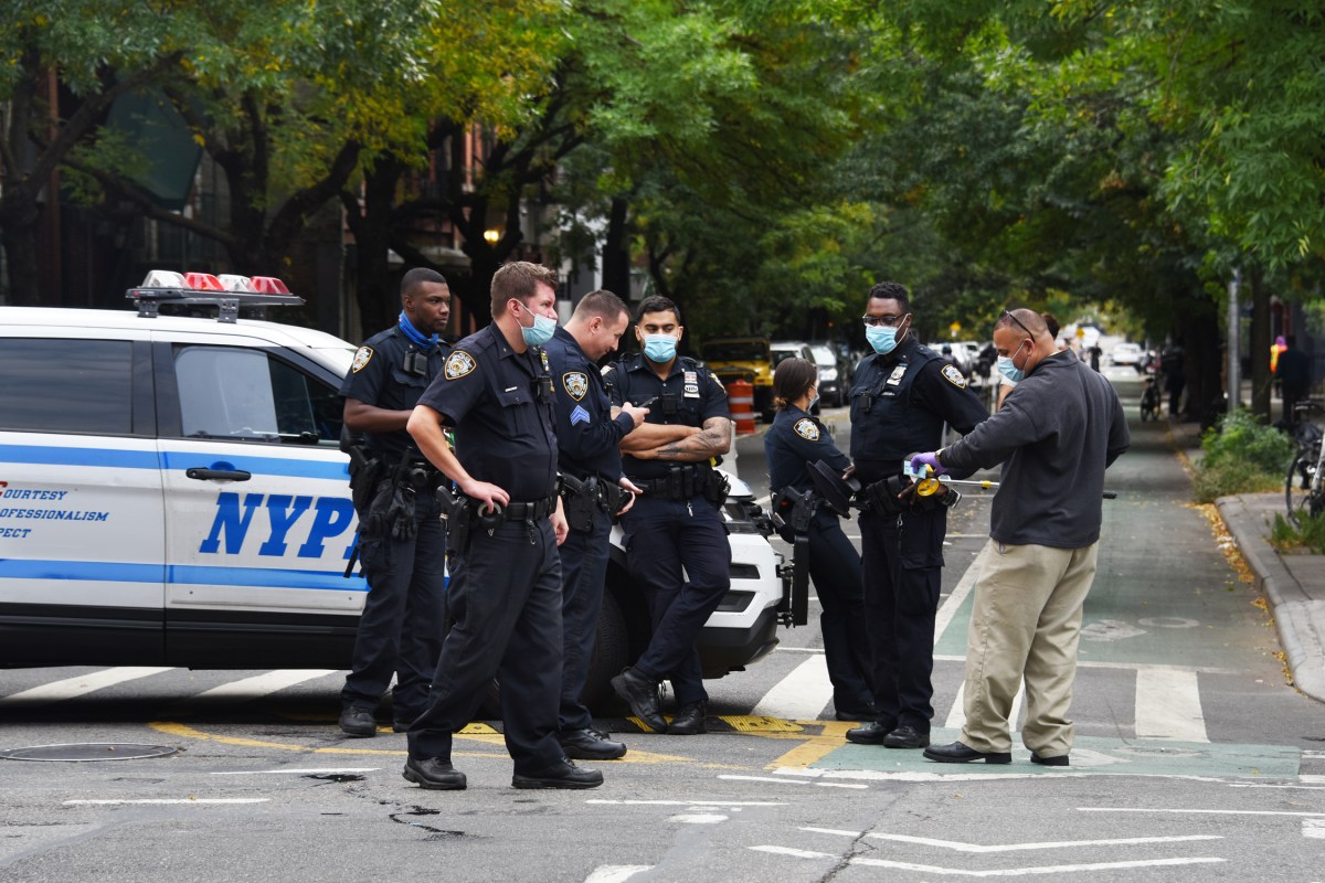 Avenue A and 13th St.  Morning after fatal shooting