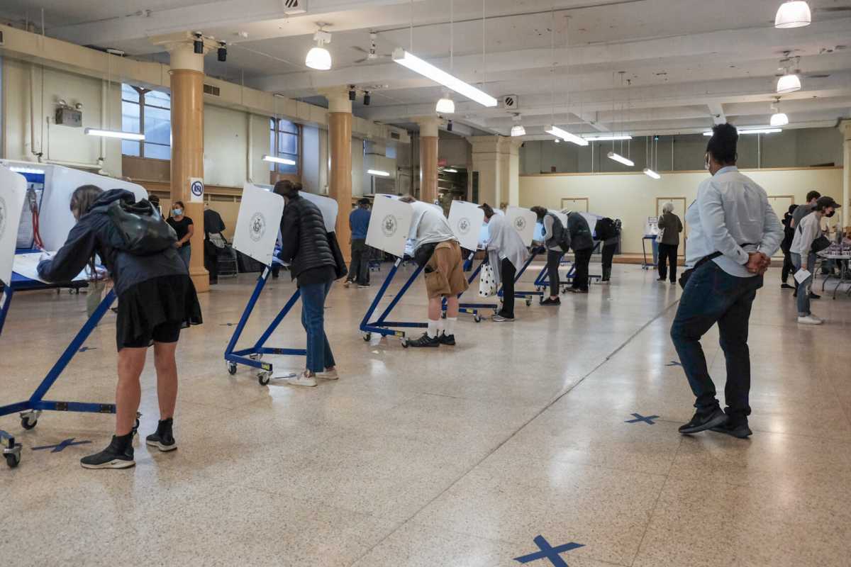 Voting in progress.
