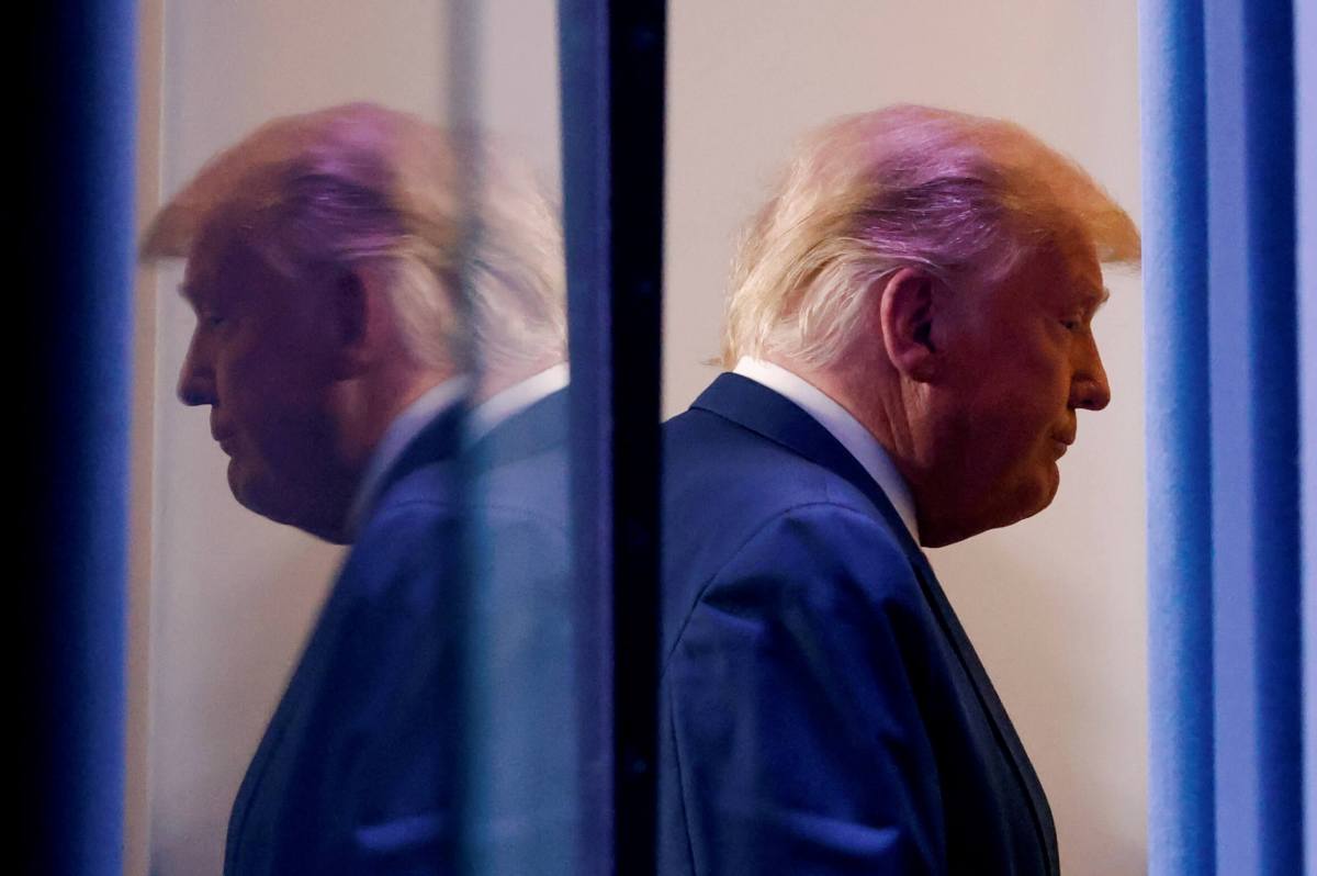 FILE PHOTO: U.S. President Trump speaks to reporters about the 2020 presidential election at the White House in Washington