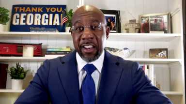 Democratic U.S. Senate candidate Raphael Warnock speaks on his campaign’s Youtube account