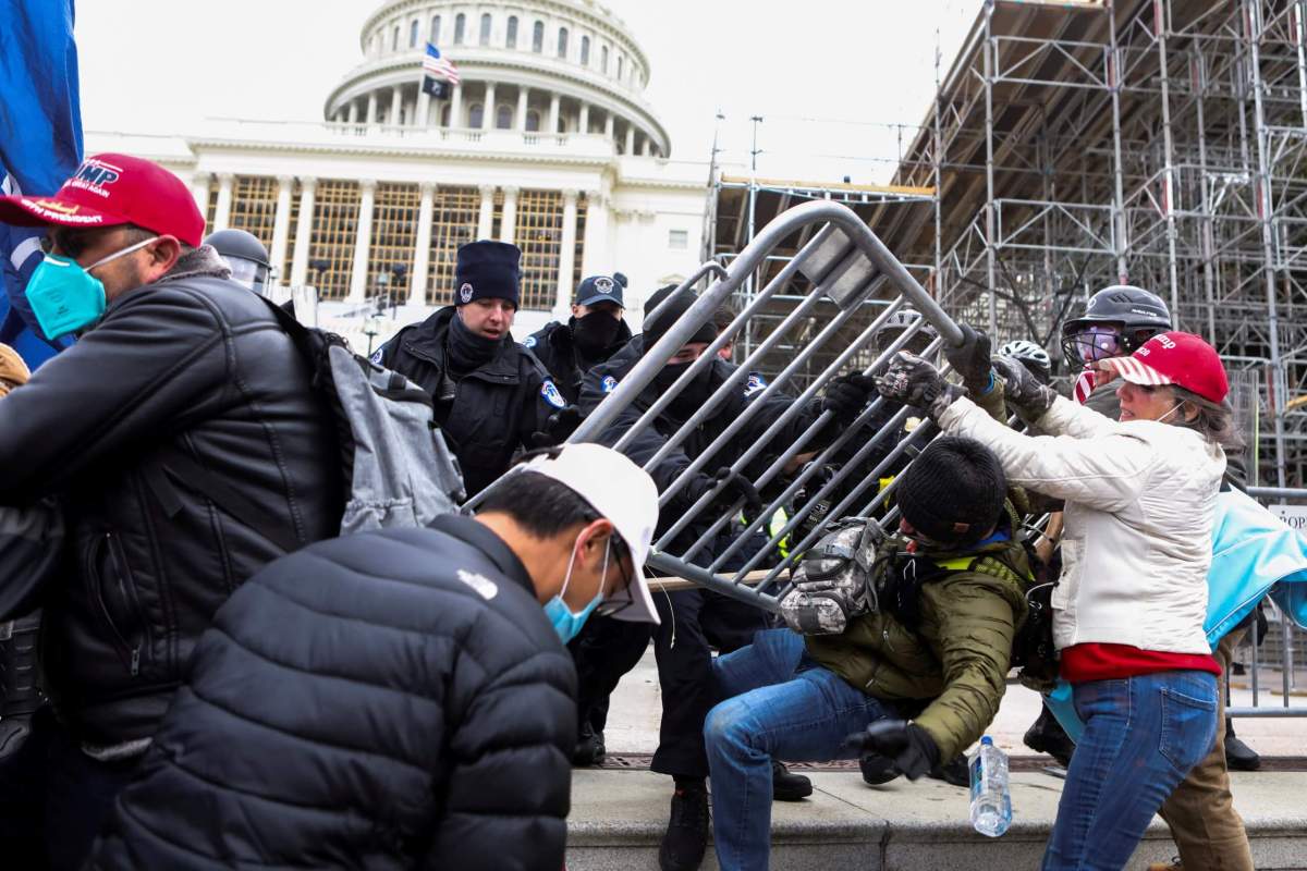 Supporters of U.S. President Donald Trump gather in Washington