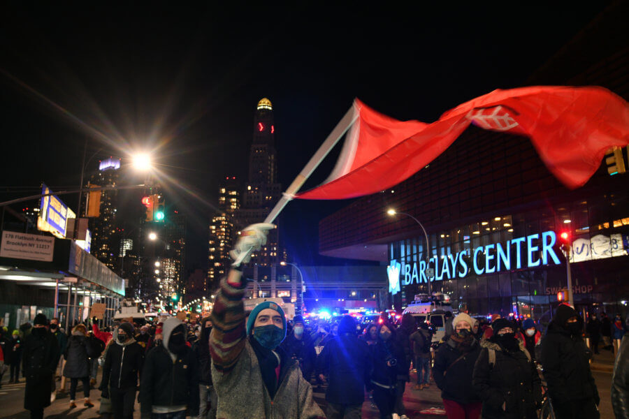 Protesters in Brooklyn gather at Barclays Center to call for Trump's removal 3