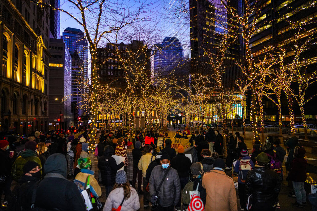 Far-left protesters in Lower Manhattan march on, claim little difference in presidents 5