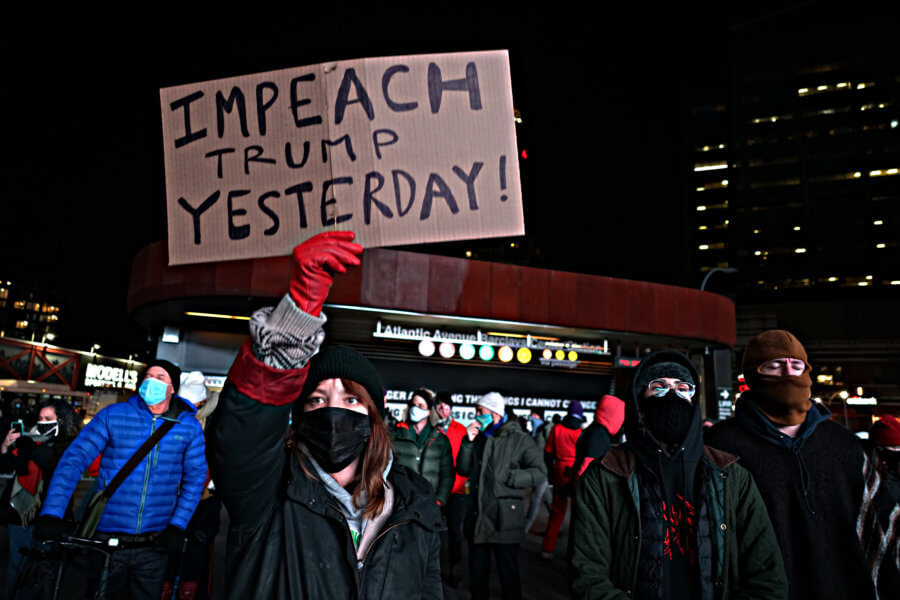 Protesters in Brooklyn gather at Barclays Center to call for Trump's removal 2