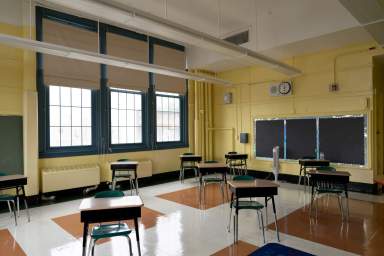 FILE PHOTO: Mayor de Blasio and Chancellor Carranza tour New Bridges Elementary School ahead of schools reopening