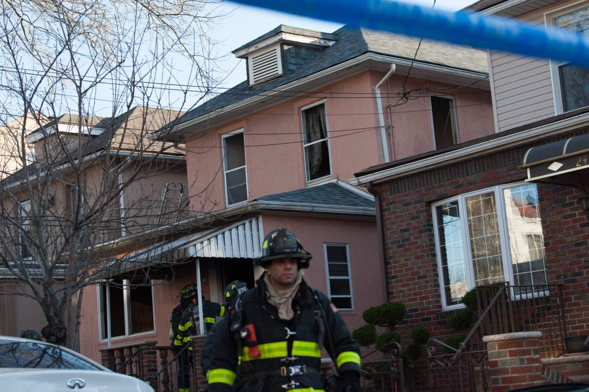 Firefighters rescued a woman during a house fire at 2444 83 Street.