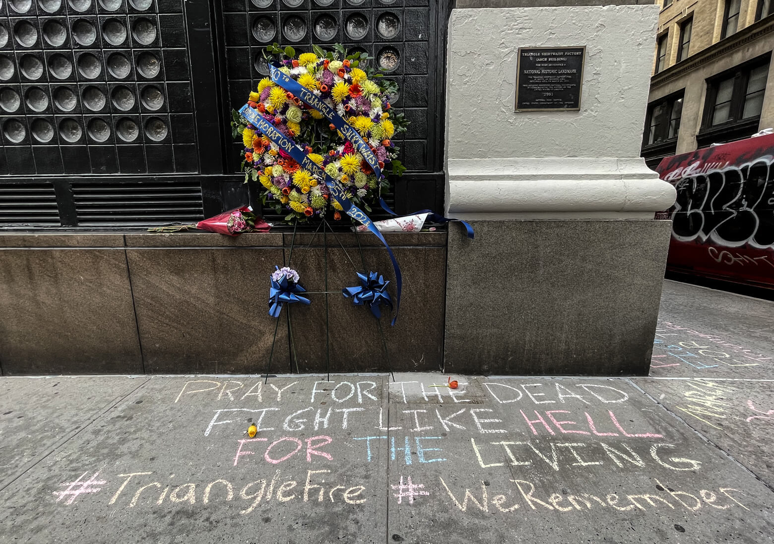 The memorial wreath