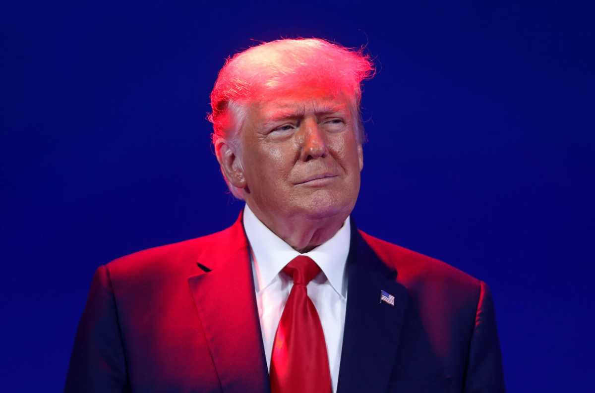 Former U.S. President Donald Trump speaks at the Conservative Political Action Conference in Orlando