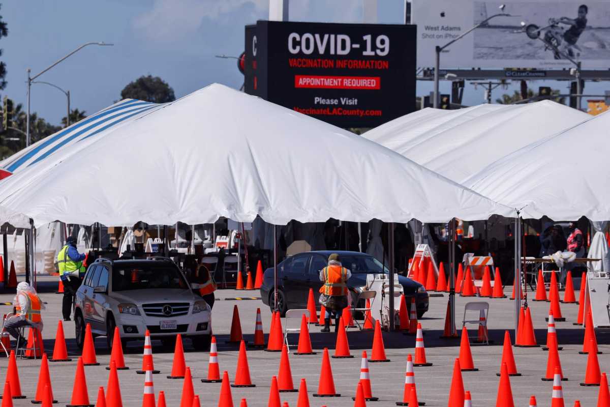 Vaccination center in California