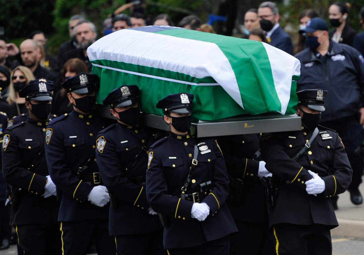 Casket for fallen officer