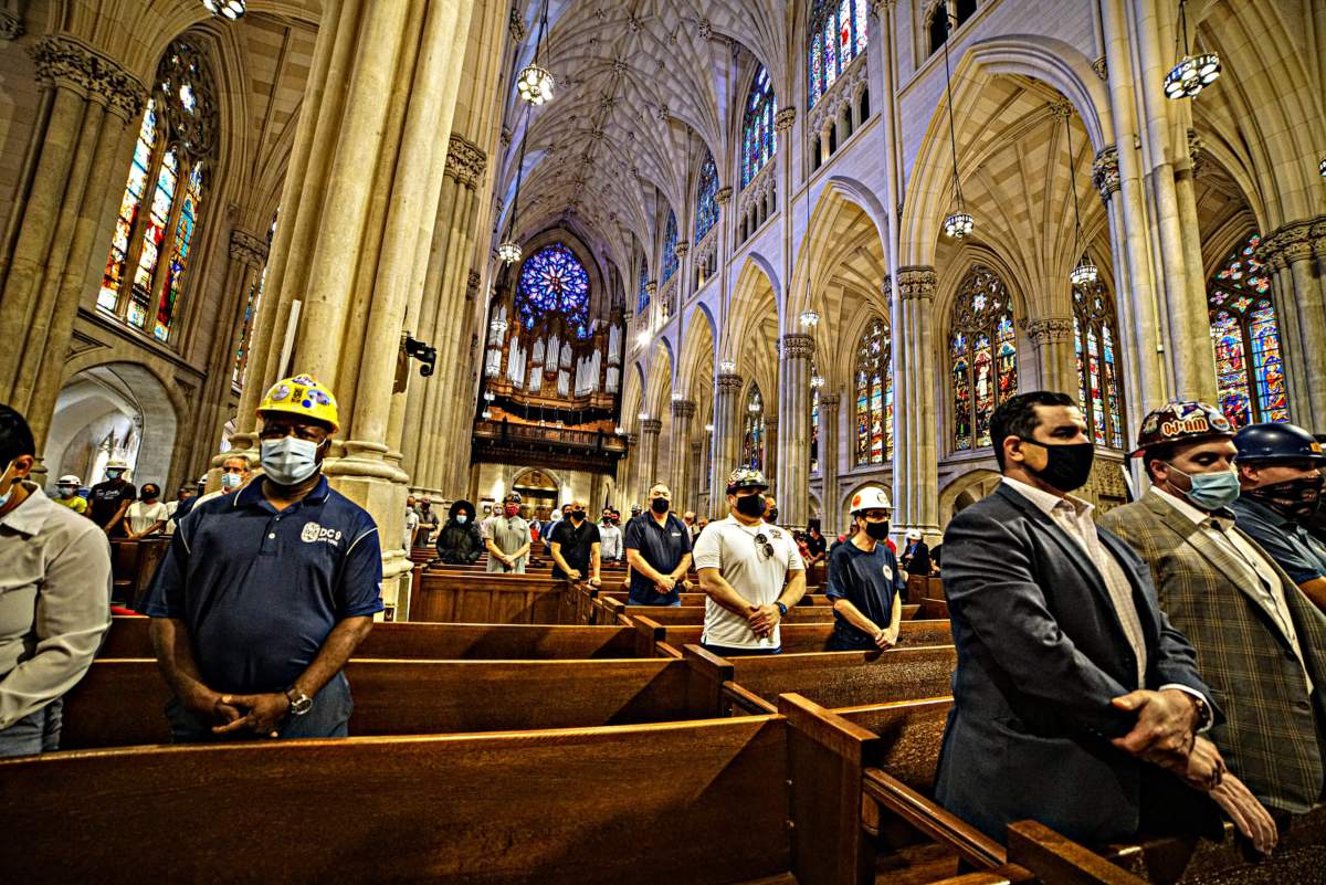 Hard hat memorial: Construction workers remembered during annual mass at St. Patrick's Cathedral 7 It was a full house