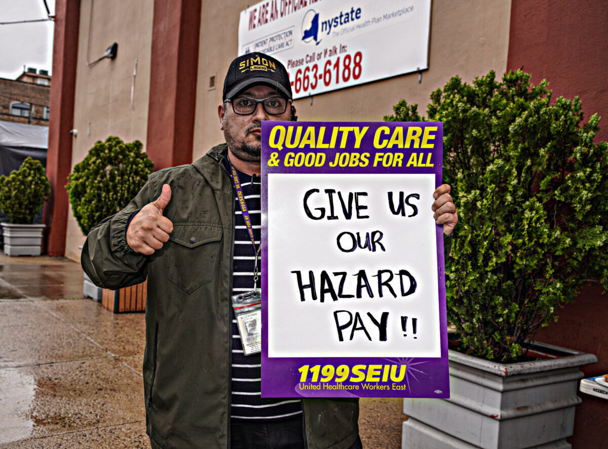 Healthcare workers demand hazard pay from Joseph P. Addabbo Family Health Center 4