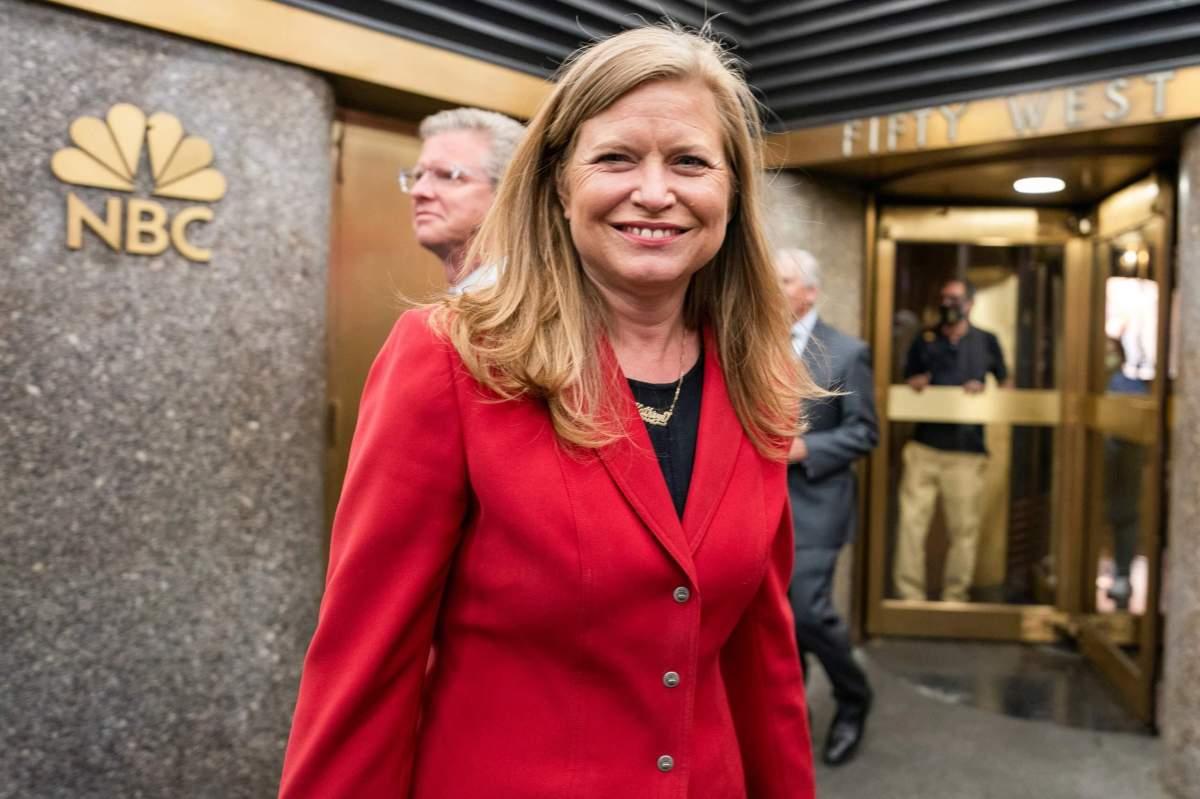 Kathryn Garcia, Democratic candidate for New York City Mayor, speaks to supporters before participating in the Democratic primary debate in New York