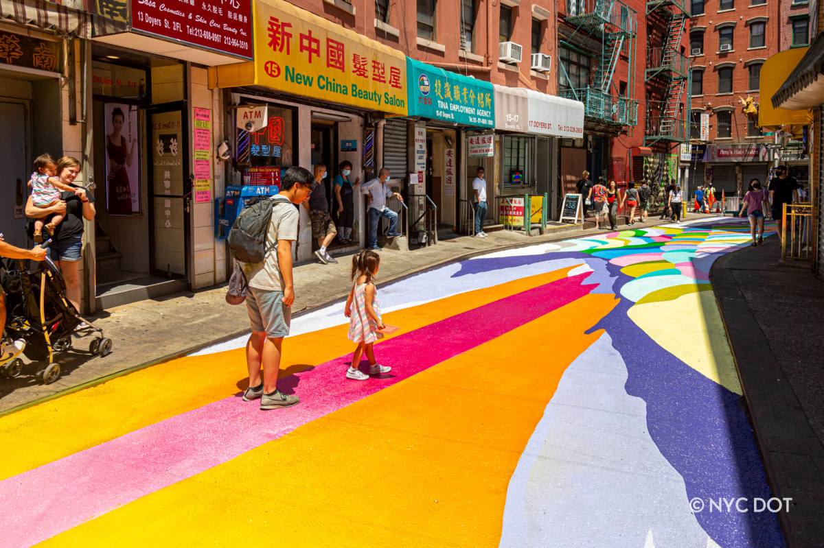 Doyer Street Asphalt Mural Manhattan