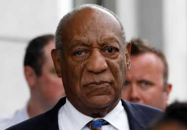 Bill Cosby leaves the Montgomery County Courthouse after the first day of his sexual assault trial’s sentencing hearing in Norristown