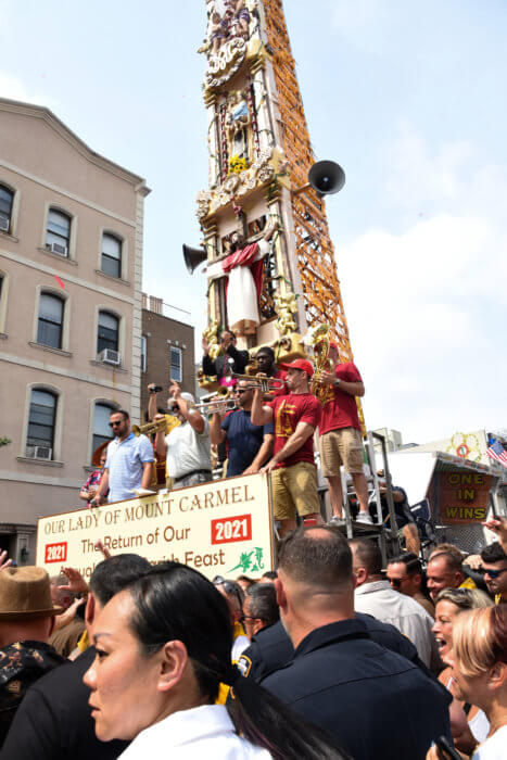 Lifting spirits: Thousands flood Brooklyn streets for first dance of Giglio since pandemic struck 6