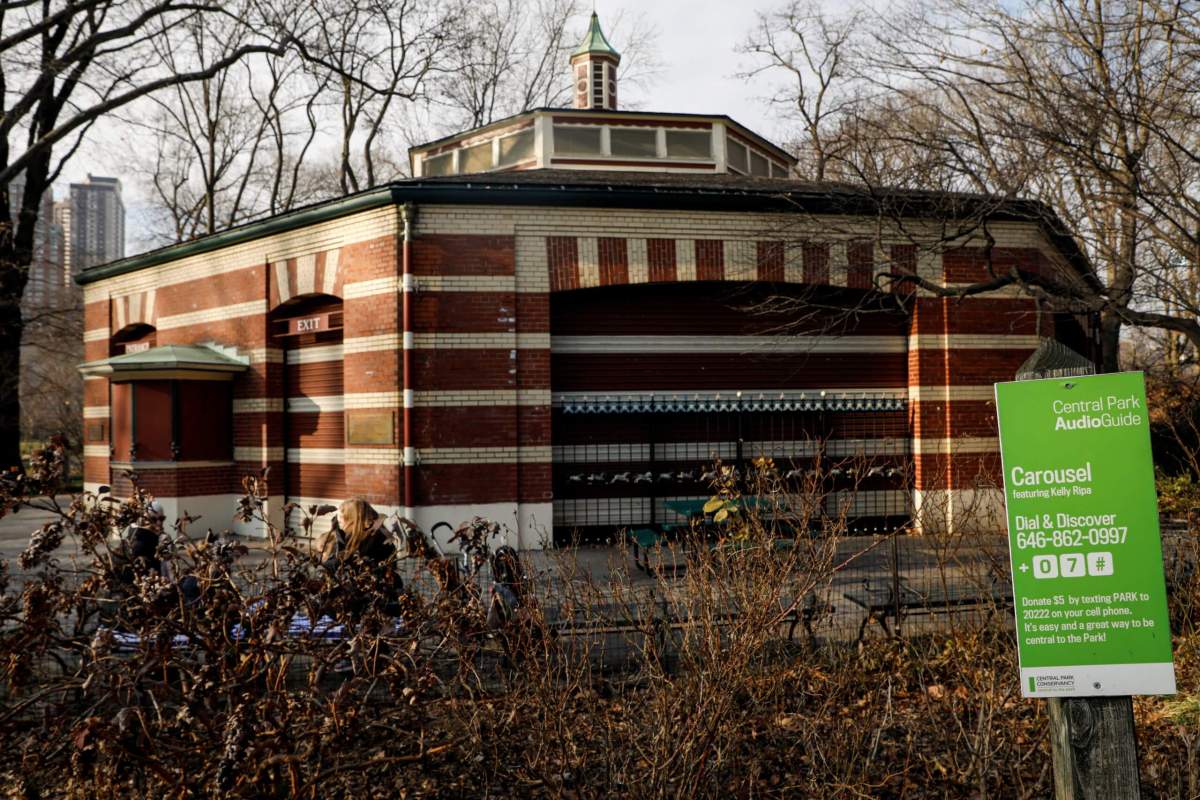 The Carousel is seen in Central Park, in New York