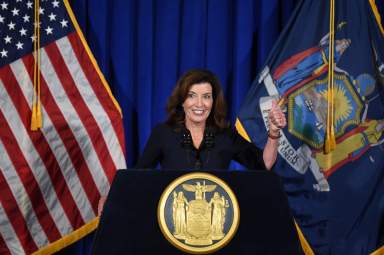 Lt. Gov. Kathy Hochul in Albany, New York