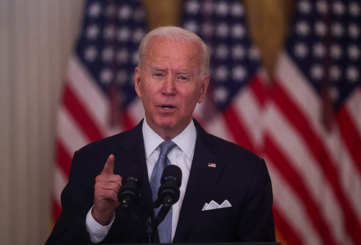 U.S. President Joe Biden speaks about Afghanistan at the White House in Washington