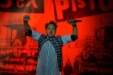 FILE PHOTO: The Sex Pistols lead singer John Lydon, also known as Johnny Rotten, performs at Azkena Rock Festival in Vitoria