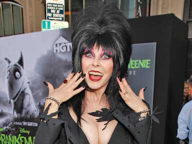 Peterson, also known as Elvira, poses at the premiere of “Frankenweenie” at El Capitan theatre in Hollywood