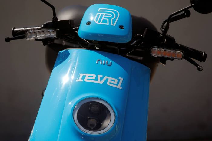 Lime quietly ends moped sharing program after less than a year 4 A Revel scooter parked in Brooklyn