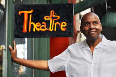Playwright Jeffery S. Jones at the Gene Frankel Theatre