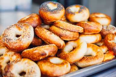 Freshly baked bagels