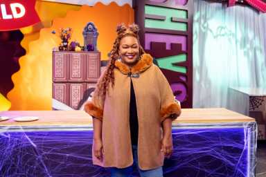 Host Sunny Anderson, as seen on Chocolate Meltdown at Hershey Park, Season 1.
