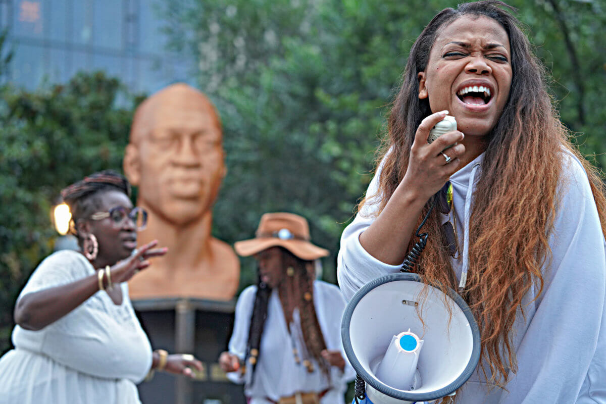 Remembering George Floyd on his 48th birthday in Union Square 7