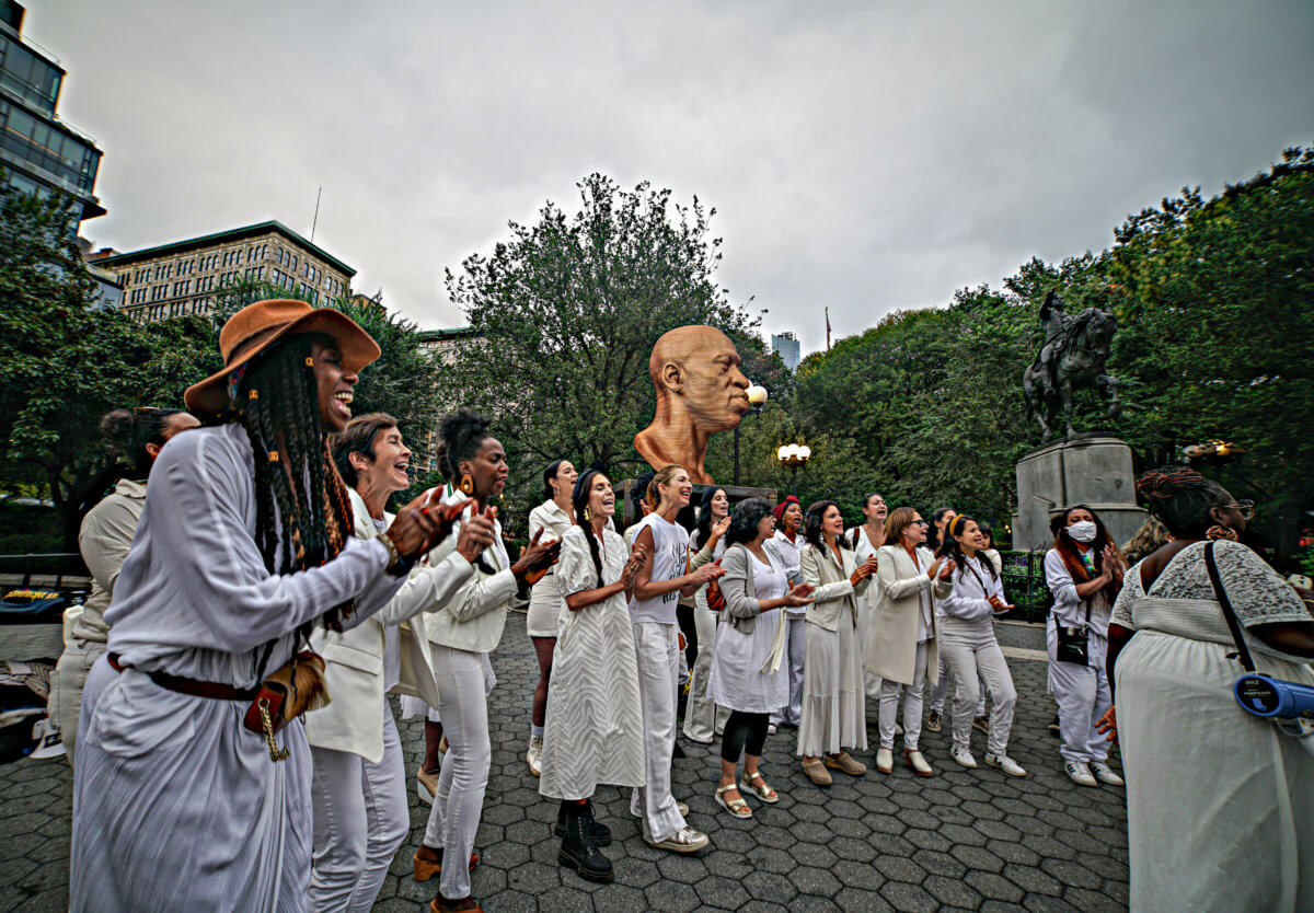 Remembering George Floyd on his 48th birthday in Union Square 8