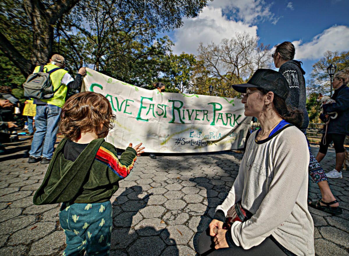 Activists tell a scary Halloween story in their fight against East Side Coastal Resiliency Project 7