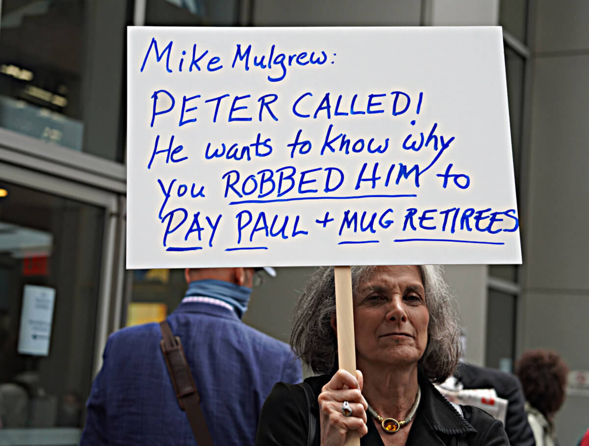 Teachers and parents rally to protect UFT healthcare benefits 8