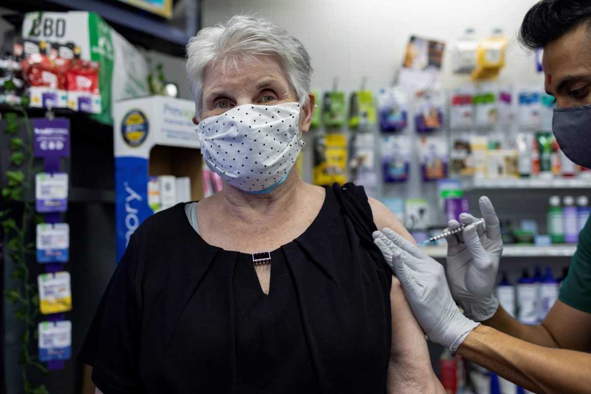 FILE PHOTO: COVID-19 vaccine booster dose administered in Schwenksville