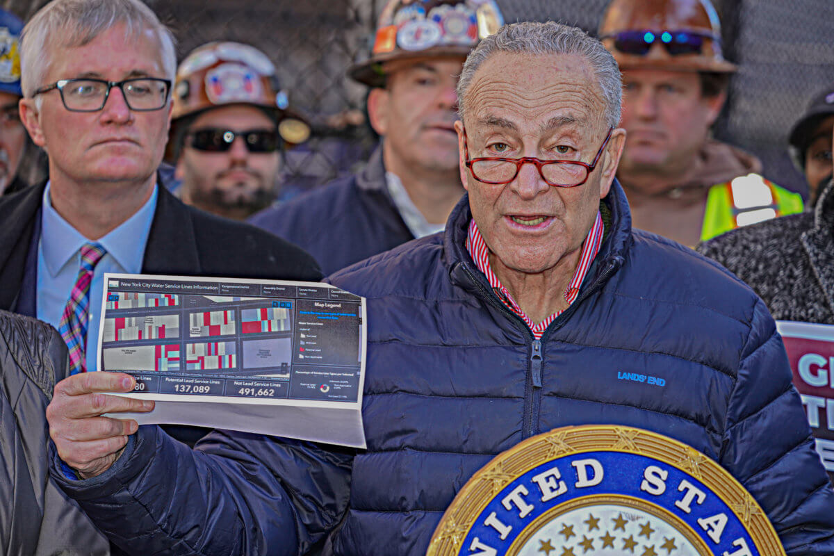 No more 'environmental racism': Schumer says infrastructure bill will remove lead pipes city's bowels 5