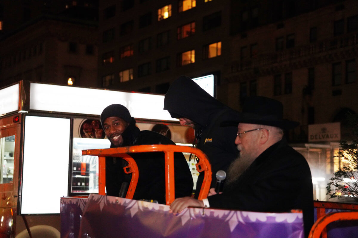 Public Advocate lights world’s largest menorah with message of unity on the second day of Hanukkah 13