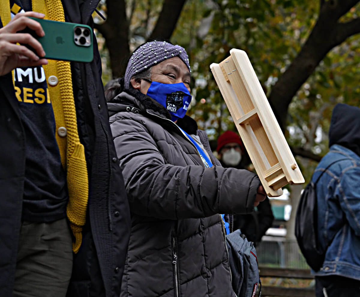 Tenants rally at City Hall Park urging more programs to protect renters from mass eviction in months ahead 9