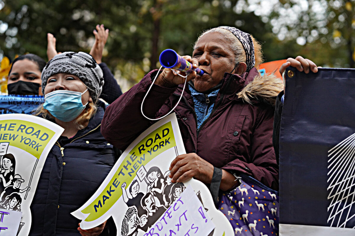 Tenants rally at City Hall Park urging more programs to protect renters from mass eviction in months ahead 6