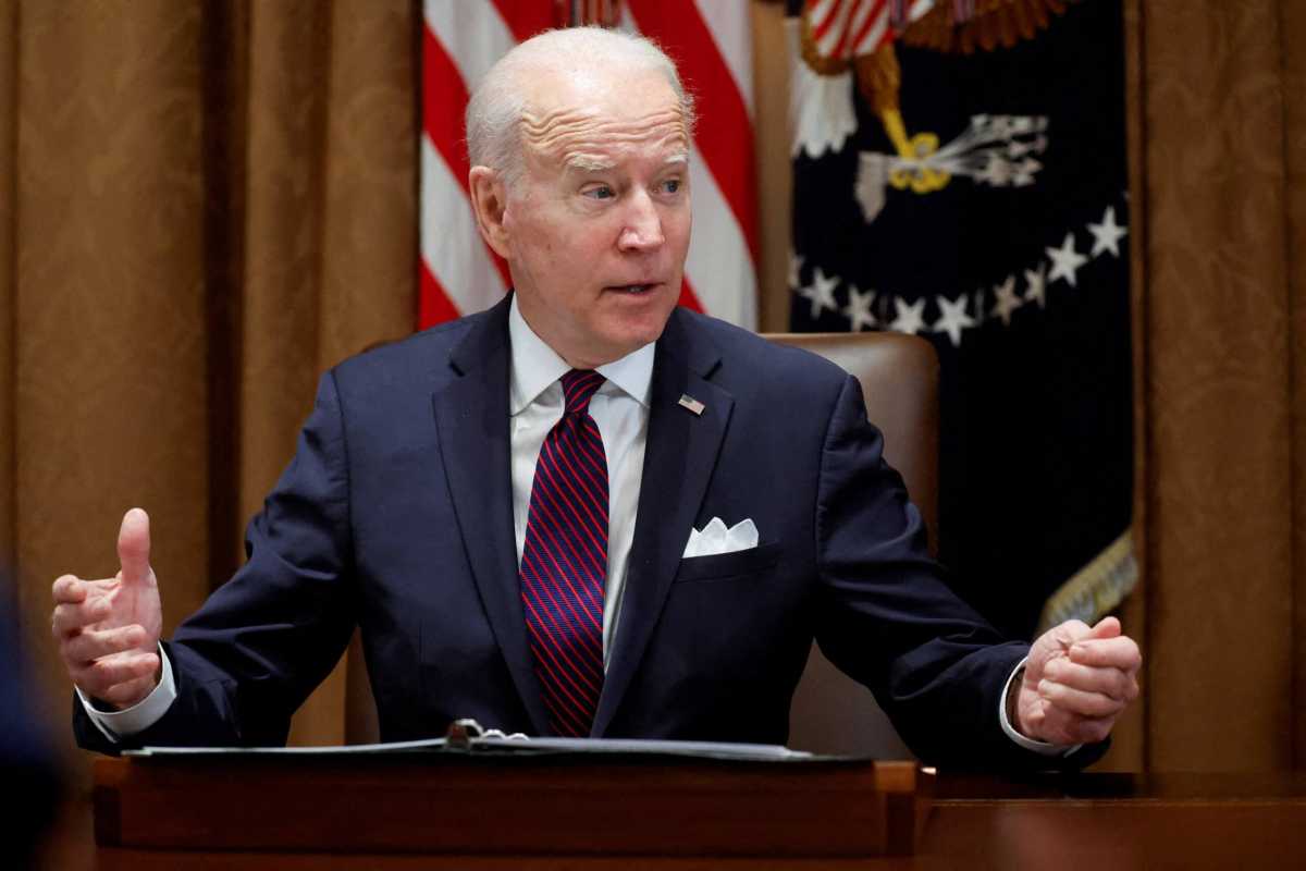 FILE PHOTO: U.S. President Biden holds a meeting with his Infrastructure Implementation Task Force at the White House in Washington