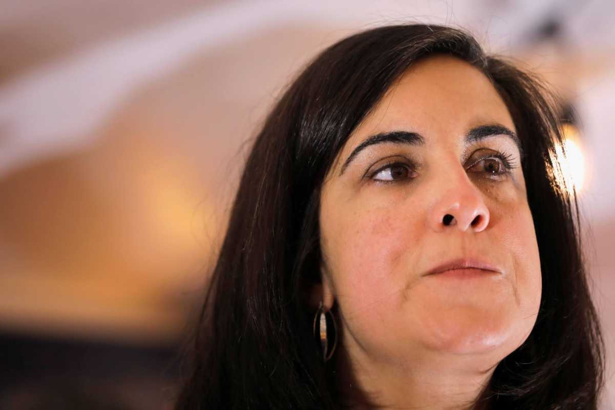 Republican congressional candidate for New York’s 11th district, Nicole Malliotakis looks on during a speech at the Staten Island Republican Party Headquarters election night watch party