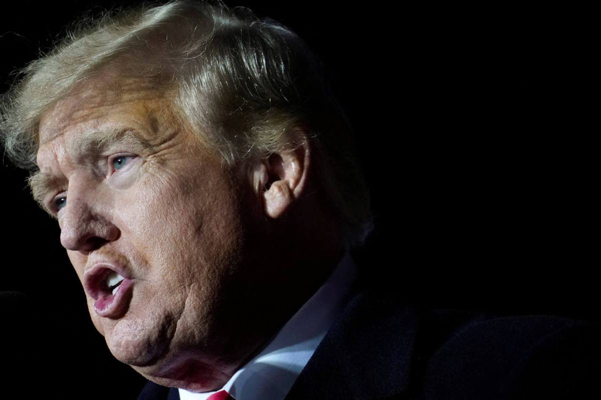 FILE PHOTO: Donald Trump holds a rally in Conroe, Texas