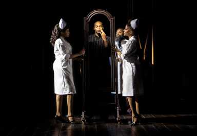 88_L-R_ Leanne Antonio, Brandon Victor Dixon, Tariq Trotter, Oneika Phillips in “Black No More.” Photo credit_ Monique Carboni. www.thenewgroup.org.jpg