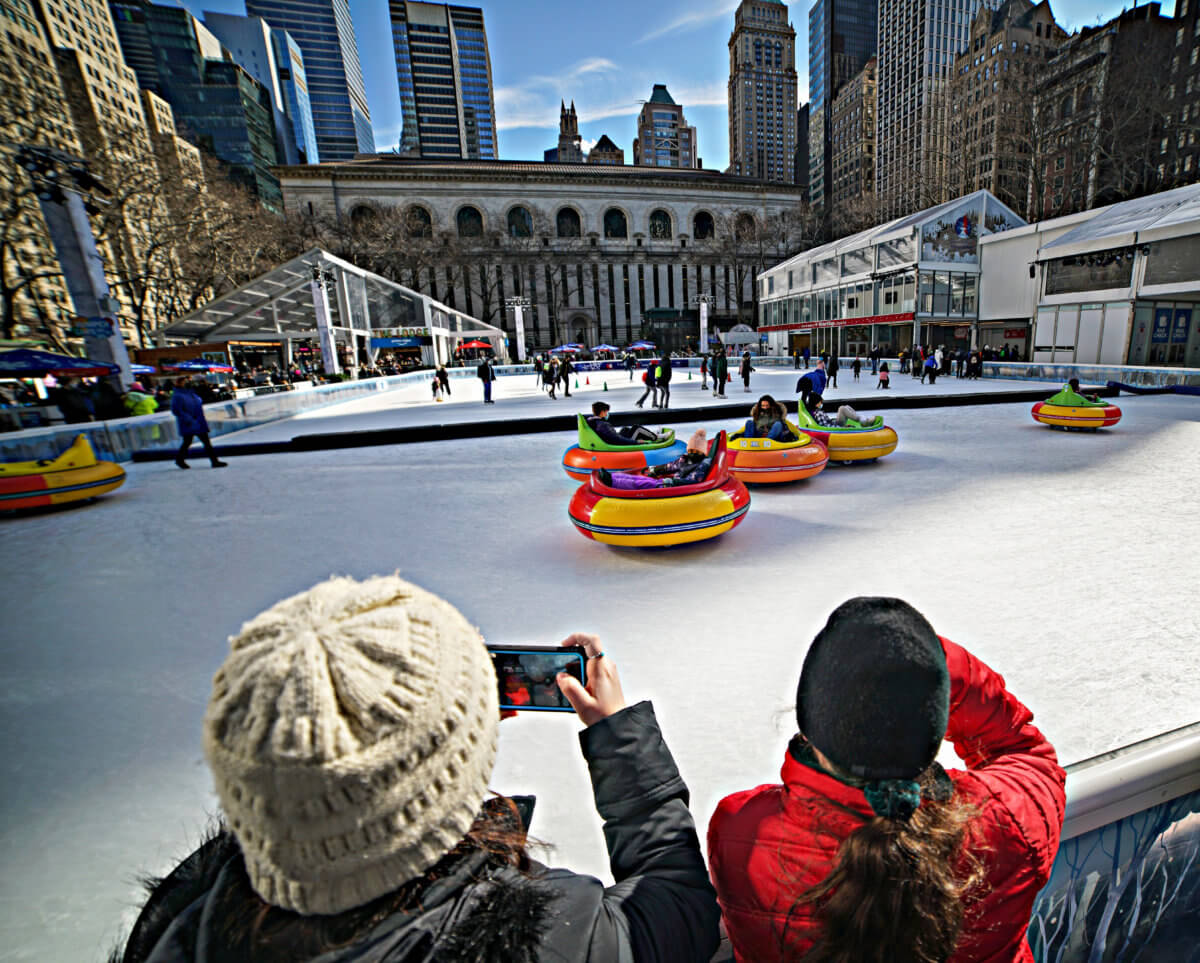 Bumper cars on ice are back at Bryant Park 9