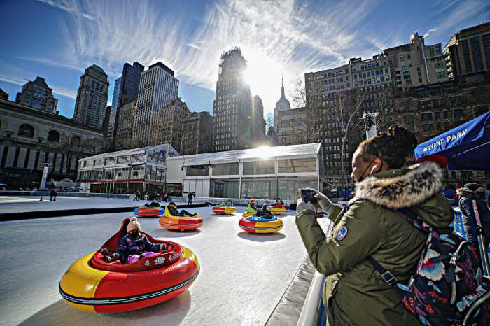 Bumper cars on ice are back at Bryant Park 2
