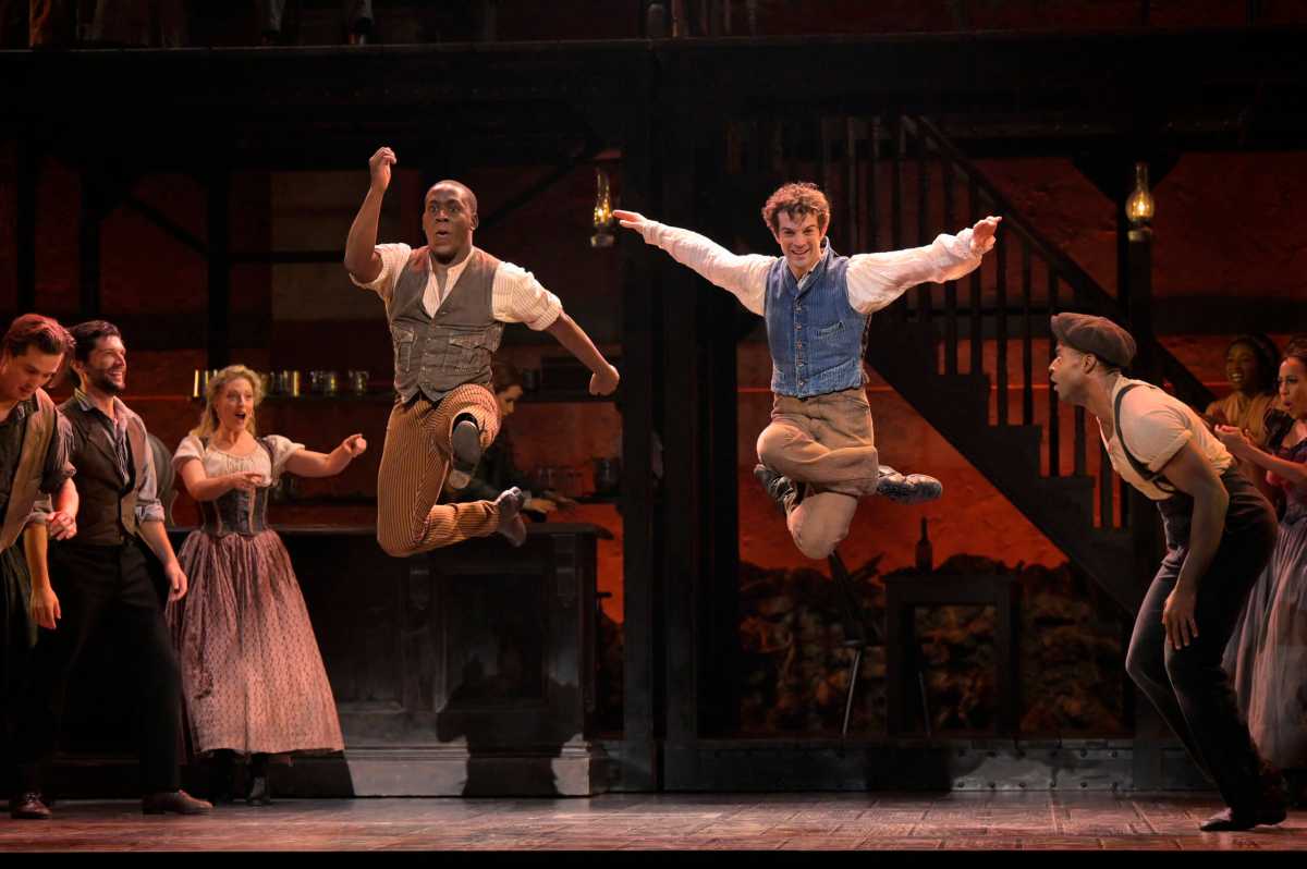 0629 – Sidney DuPont as Washington Henry, A.J. Shively as Owen Duignan and Ensemble in Paradise Square ©Kevin Berne