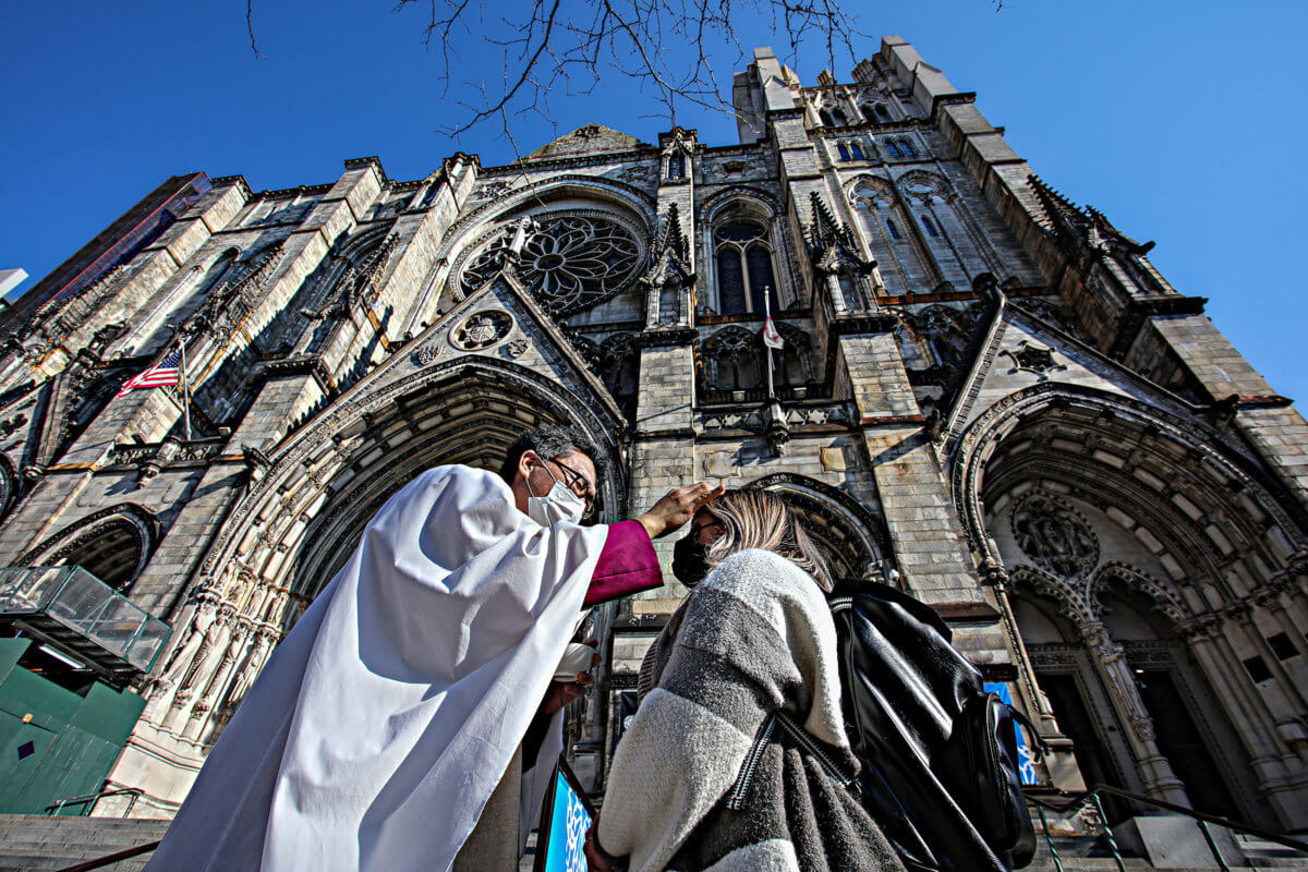 The Cathedral of St. John the Divine hosts outdoor imposition of ashes 7