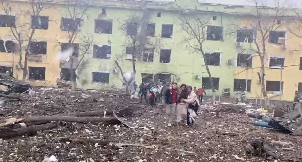FILE PHOTO: Destruction of children’s hospital as Russia’s invasion of Ukraine continues, in Mariupol