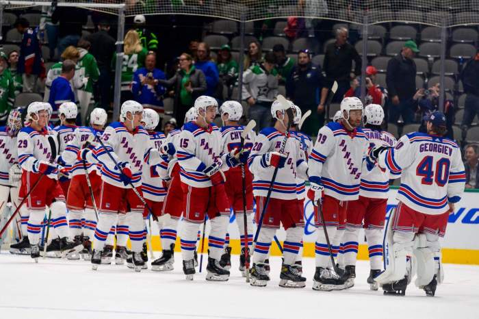 The Rangers are 8 points back in the Metropolitan Division