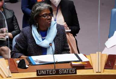 FILE PHOTO: United Nations Security Council meeting on Threats to International Peace and Security