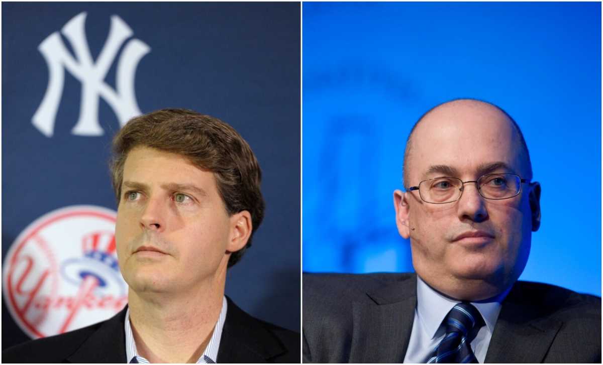 Yankees Managing General Hal Steinbrenner (left) and Mets owner Steve Cohen (right).